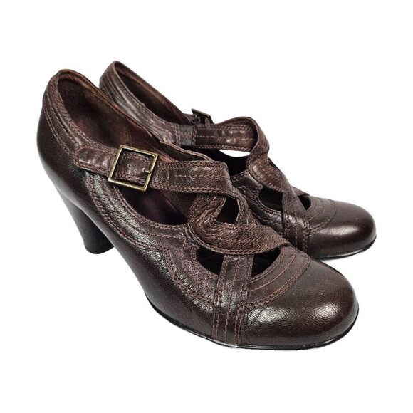 Indigo by Clarks Lea Sylvie II Retro Mary Jane Round Toe Chunky Heel Pump 7.5 - Picture 1 of 11